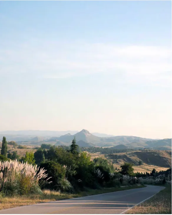 Camino hacia las sierras de La Carolina, San Luis